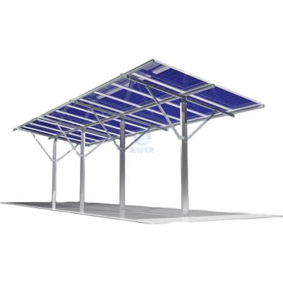 T-type karbonstål solcellemontert carportsystem
